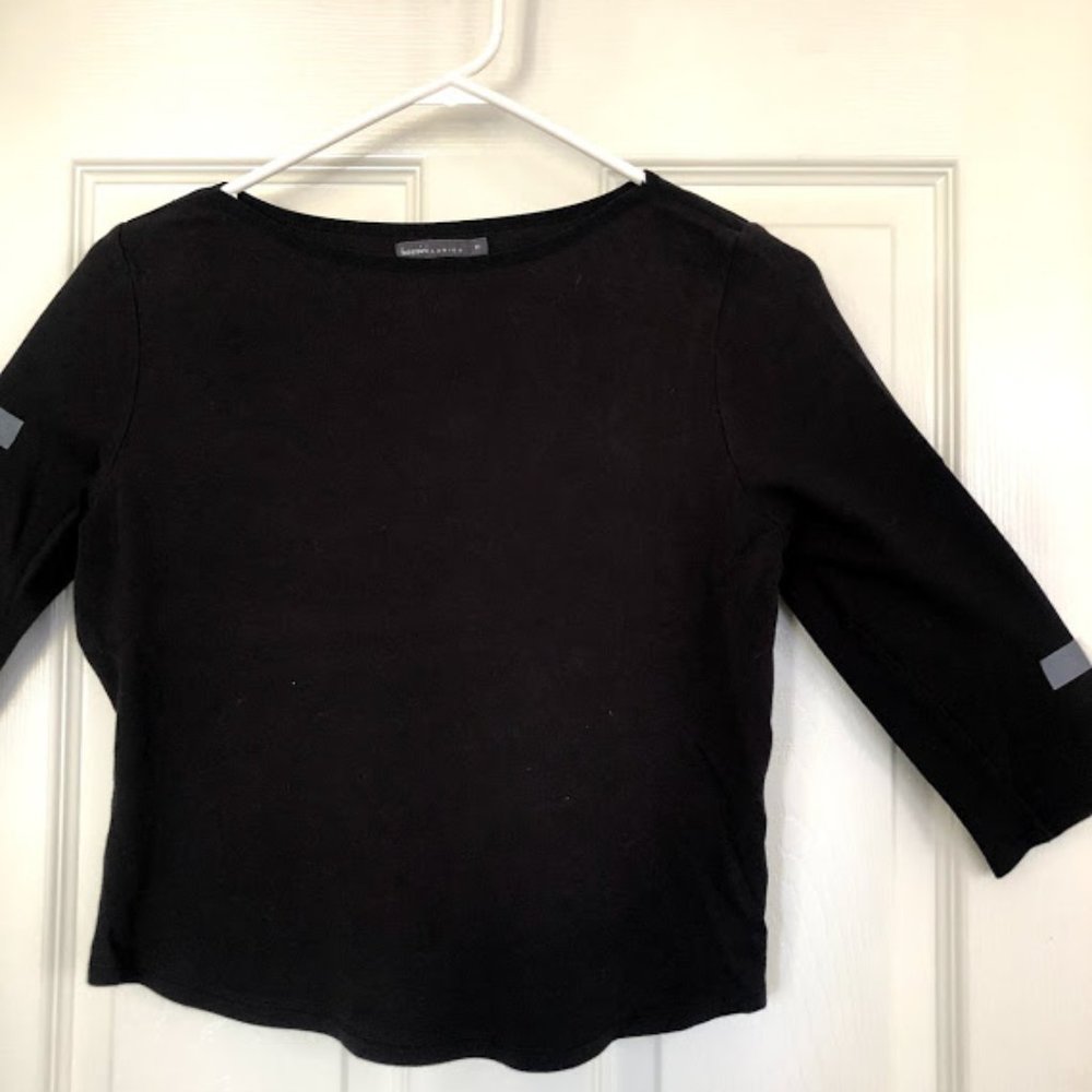 Women's BOSSINI black 3/4 sleeves t-shirt